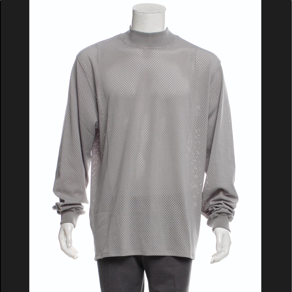 Fear Of God: Silk-Trimmed Mesh T-Shirt w/Tags